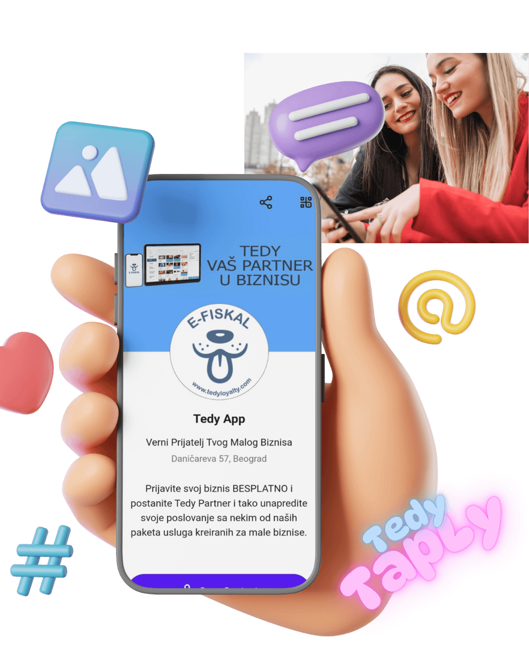 TapLy card Tedy TapLy digital biznis kartica
